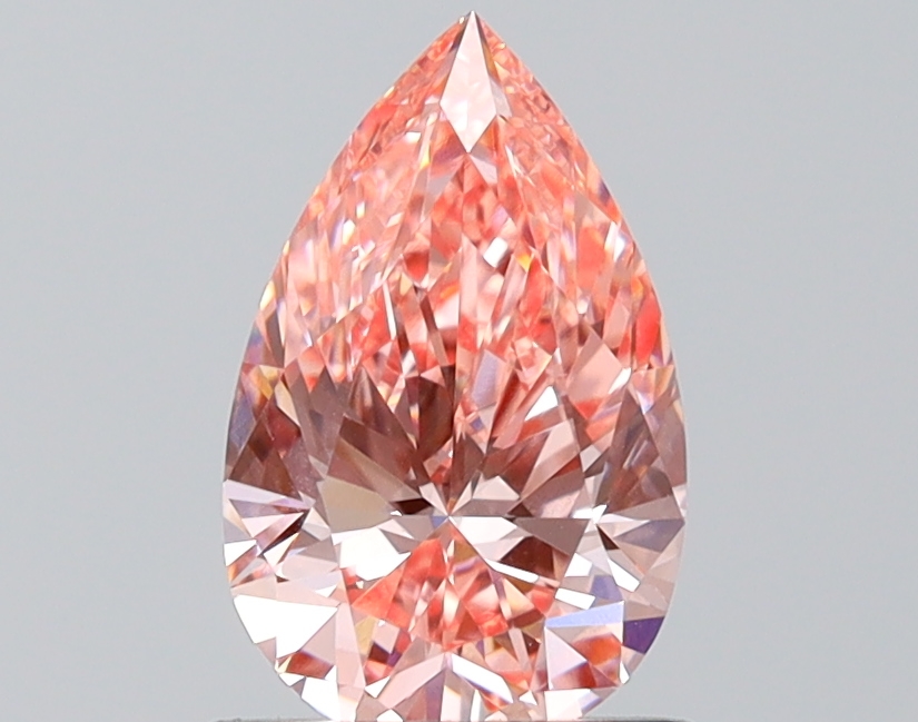 Pear  1.33 Fancy Vivid Pink VVS2