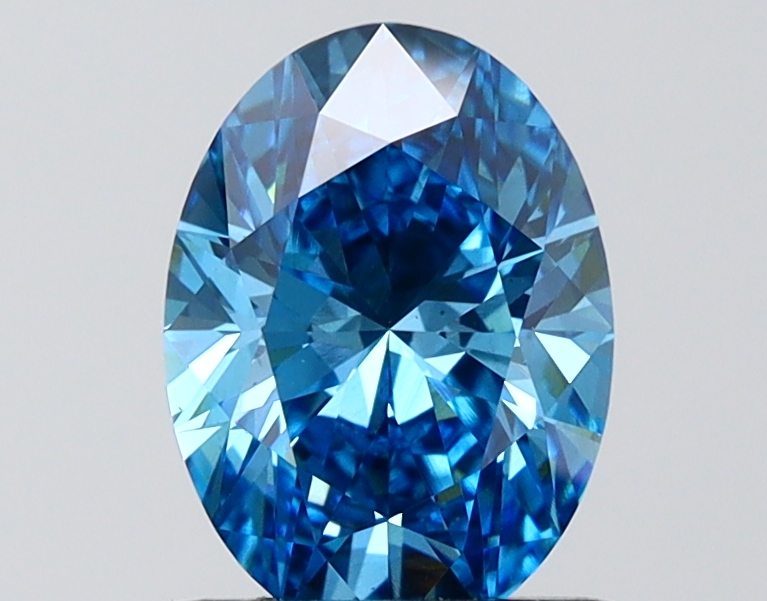Oval 1.56 Fancy Vivid Blue VS2