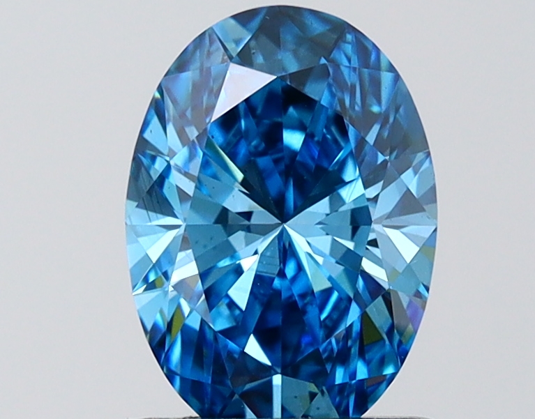 Oval 1.56 Fancy Vivid Blue VS2